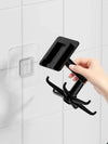 Utensil hanger rotated to show 360 degree swivel mount