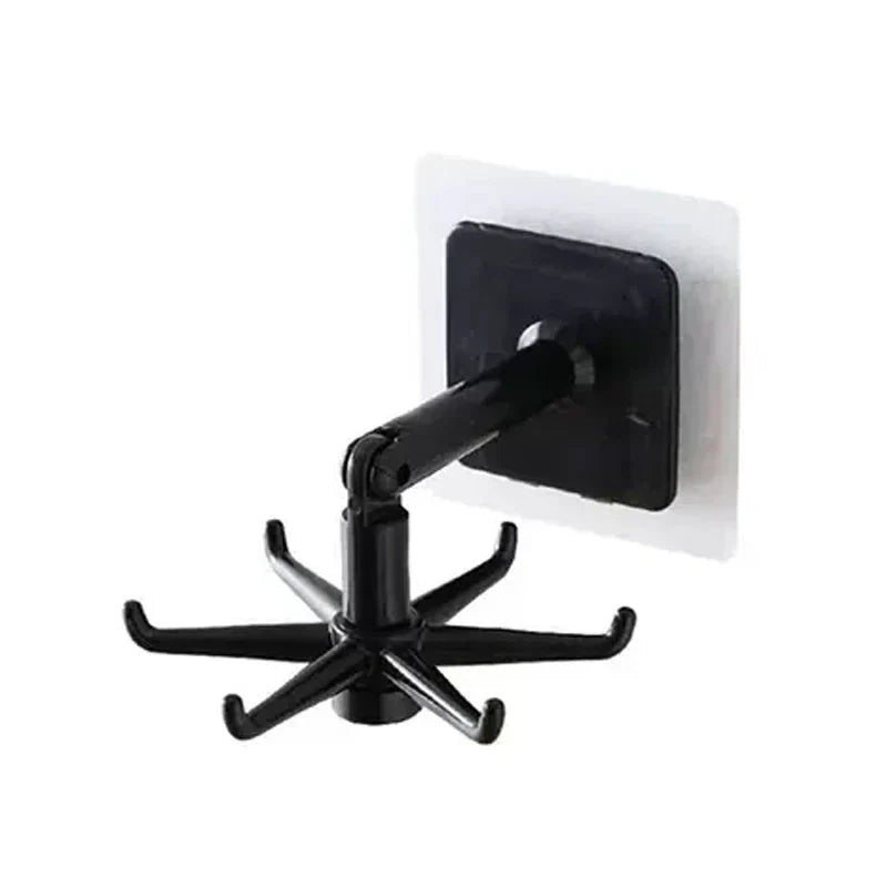 Black rotating spatula and spoon hanger product shot on white background