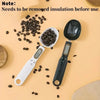 Digital measuring spoon scale displaying weight on LCD screen
