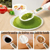 Digital measuring spoon scale set in red and white colors