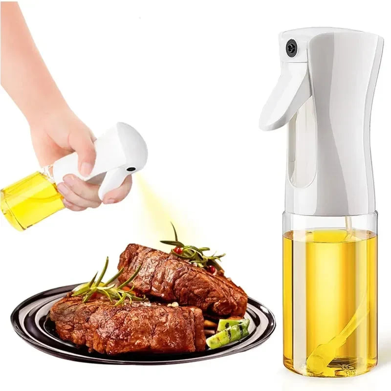 Refillable oil spray bottle with fine mist nozzle