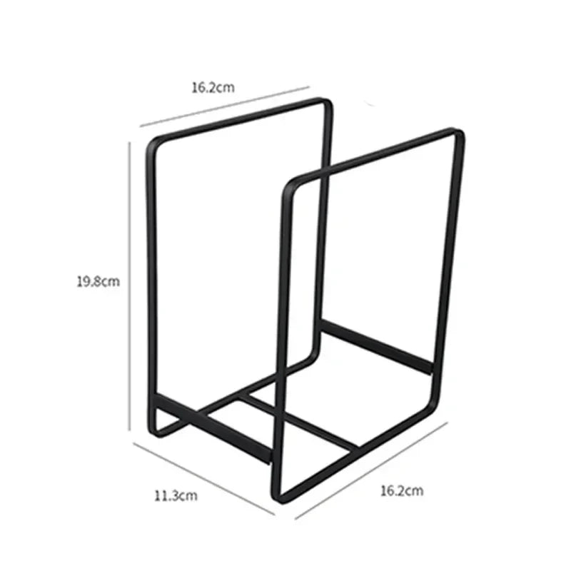 Kitchen Cabinet Plate Storage Rack – Stackable Plate & Pan Organizer