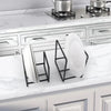 Plate storage rack in black, large size