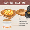 Air fryer parchment liner sized to fit basket