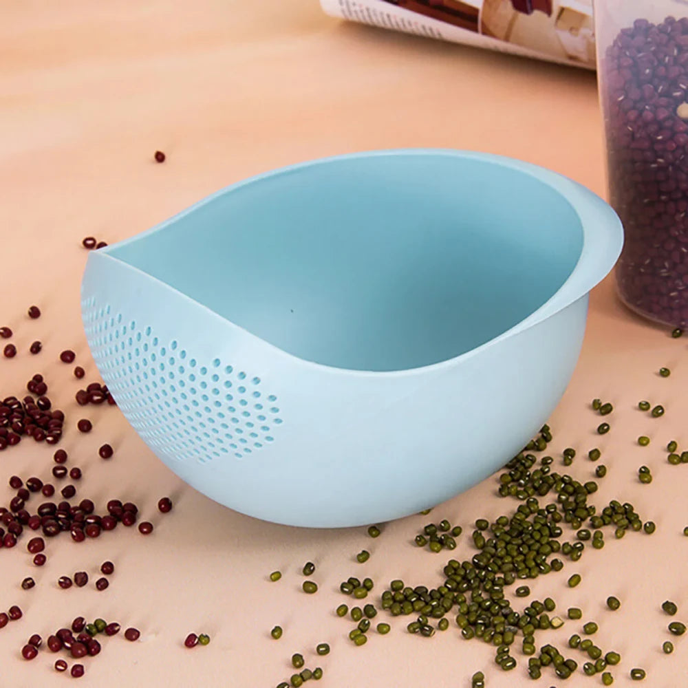 Kitchen Rice Washing Drain Basket – Rice & Vegetable Rinsing Colander