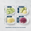 Vegetable slicer chopping function close-up