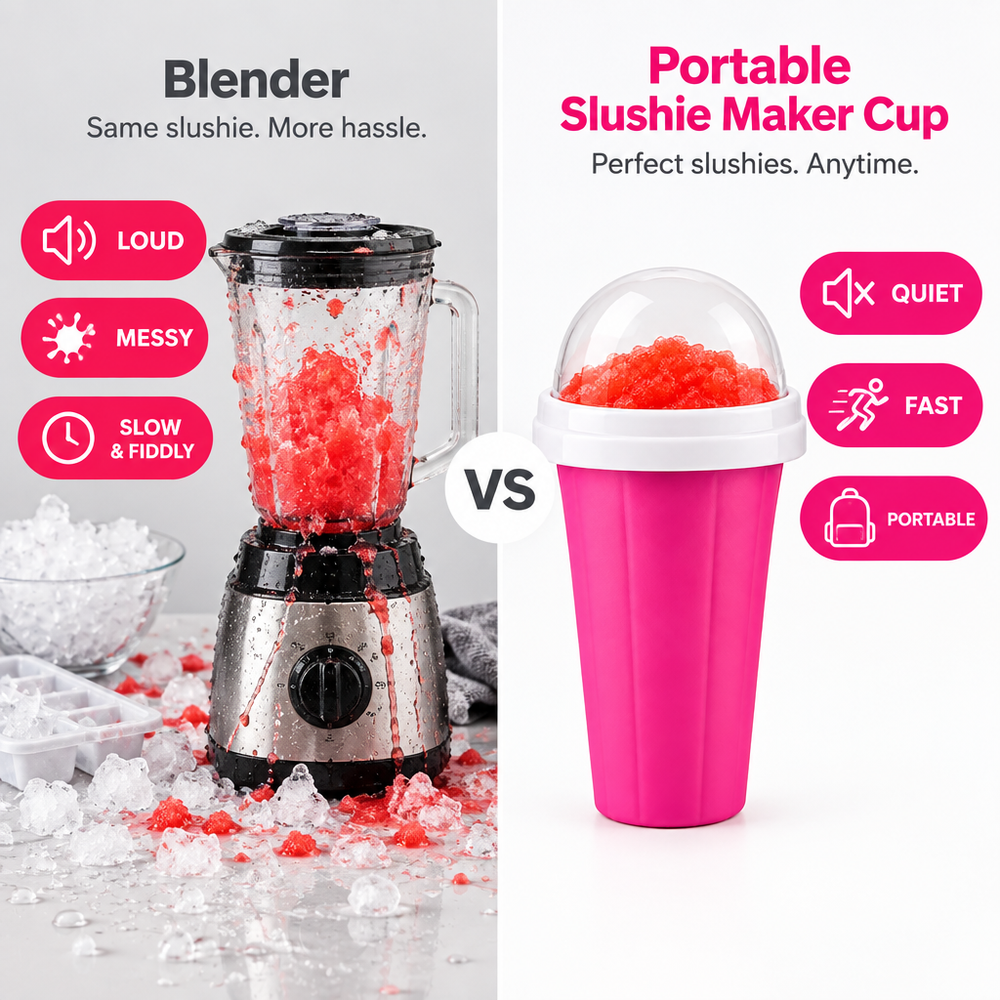 Blender vs slushie cup comparison
