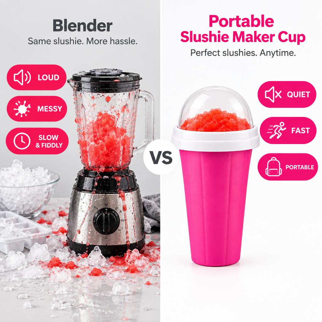 Blender vs slushie cup comparison