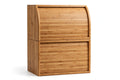 Bamboo Bread Box - Double-Layer Roll-Top Bread Storage