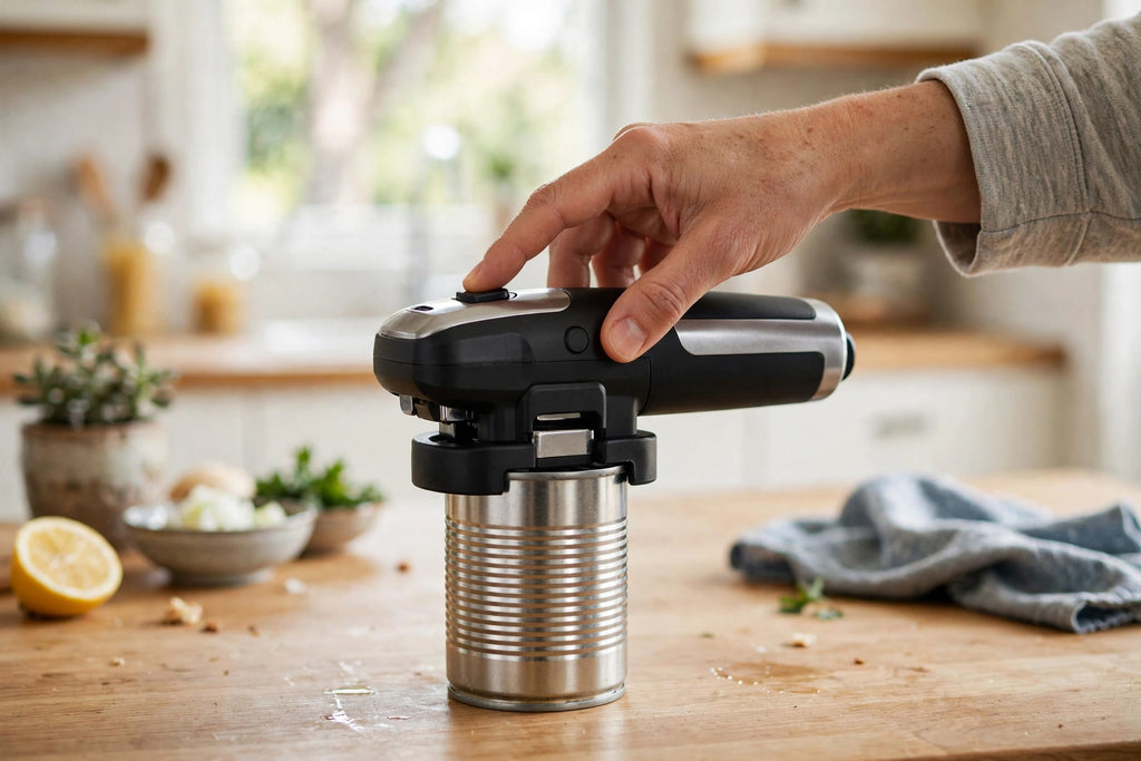 One-Touch Electric Can Opener – Automatic Smooth-Edge Opener