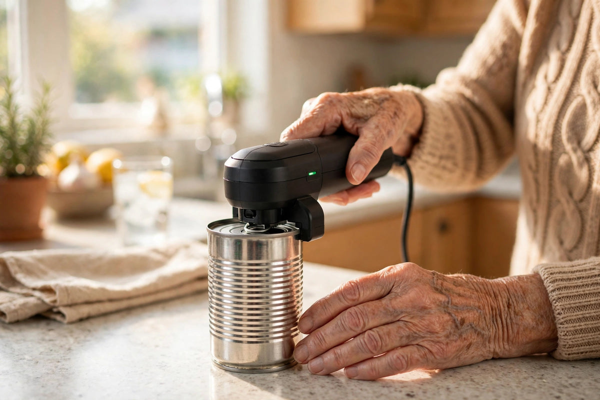 One-Touch Electric Can Opener – Automatic Smooth-Edge Opener