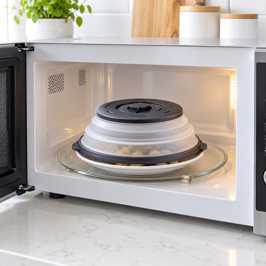 Cover in a microwave
