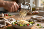 Stainless Steel Rotary Cheese Grater – Hand Crank Drum Grater