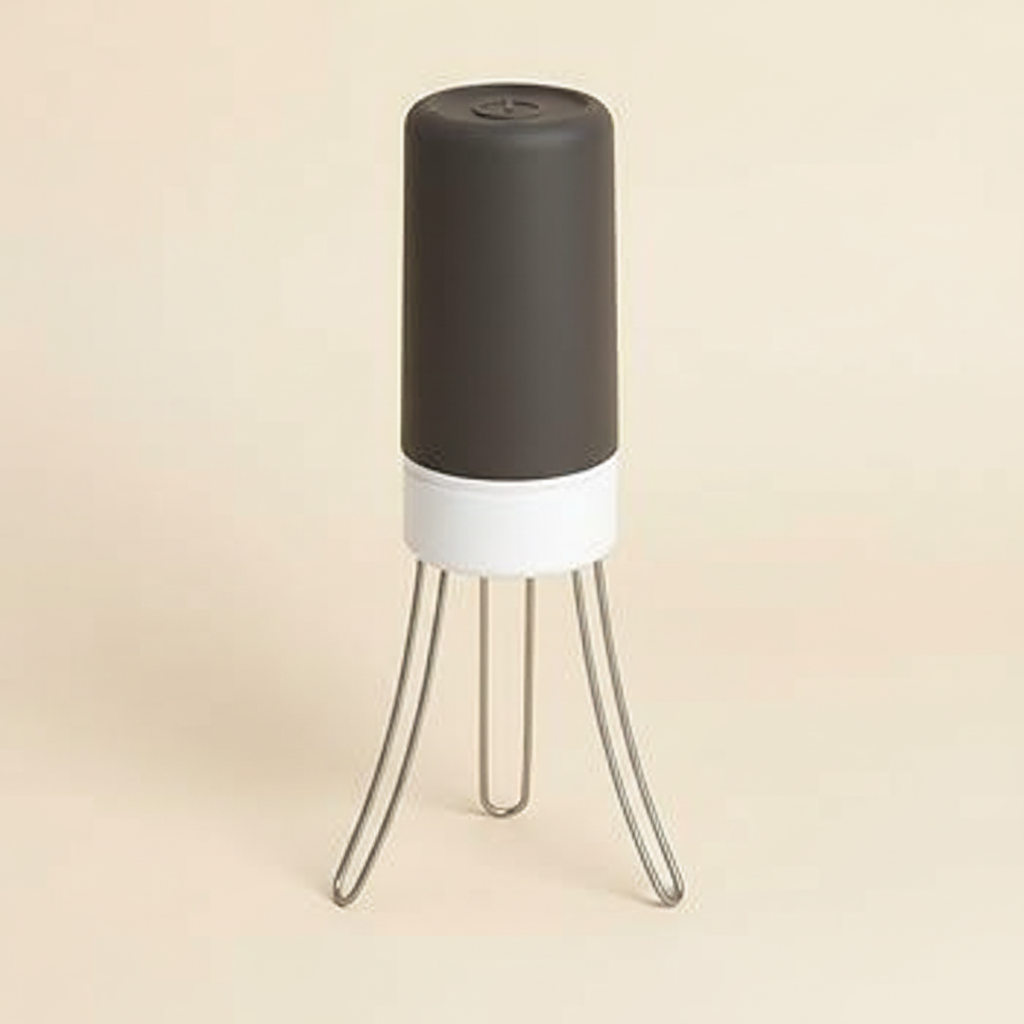 Top view of the automatic pan stirrer showing its power control and three stirring legs