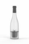Wine-bottle shaped personal blender on white background