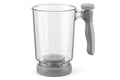 Adjustable Measuring Cup with Push-Up Base for Sticky Ingredients