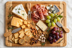 Bamboo Charcuterie Board Set - top-down flat lay