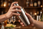 Cocktail Shaker Bar Tool Set - Stainless Steel - shaking a cocktail