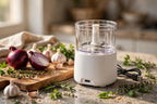 USB Rechargeable Mini Food Chopper - Electric - with fresh ingredients on counter