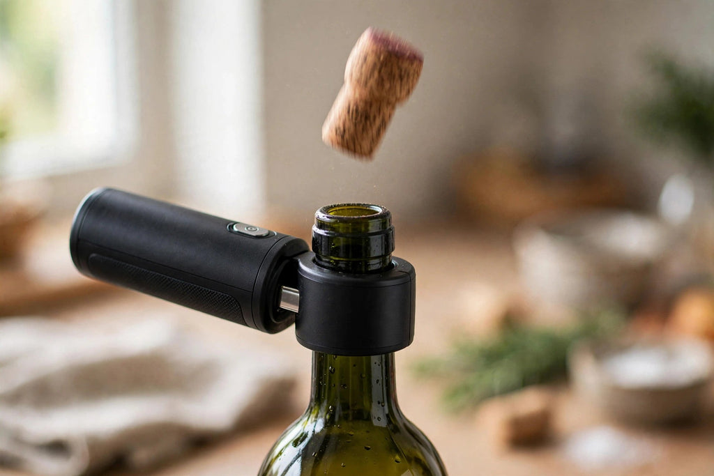 Electric Wine Opener - cork popping action