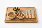 Bamboo Charcuterie Board Set with Cheese Knives