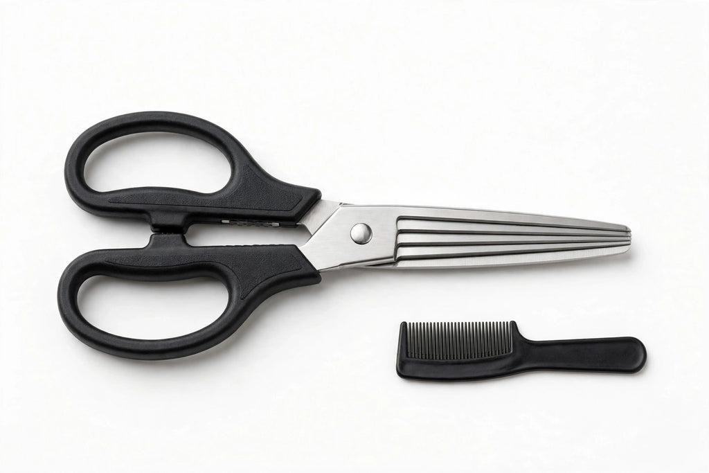 5-Blade Herb Scissors with Cleaning Comb – Stainless Steel