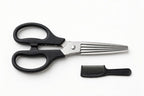 5-Blade Herb Scissors with Cleaning Comb – Stainless Steel
