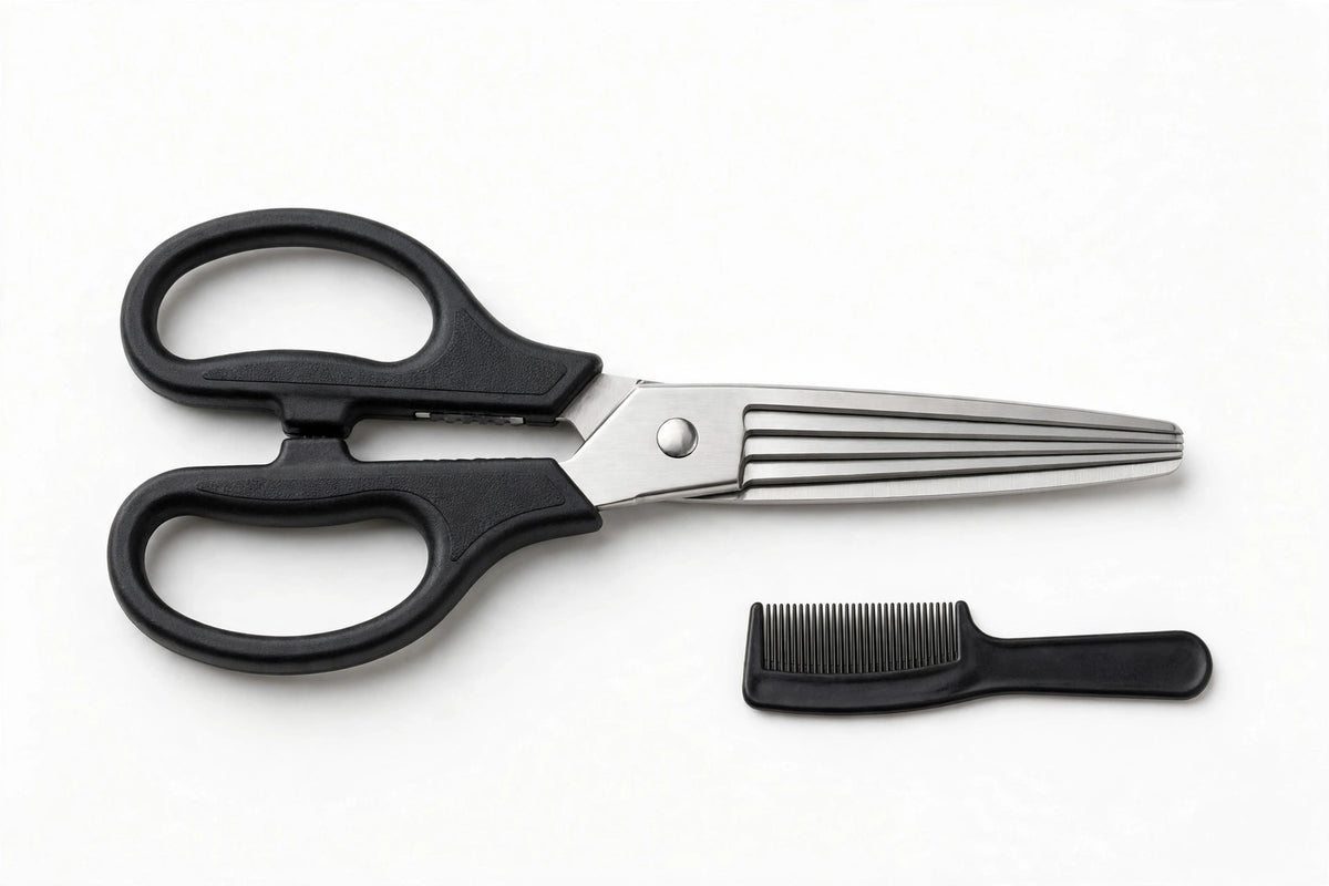 5-Blade Herb Scissors with Cleaning Comb – Stainless Steel