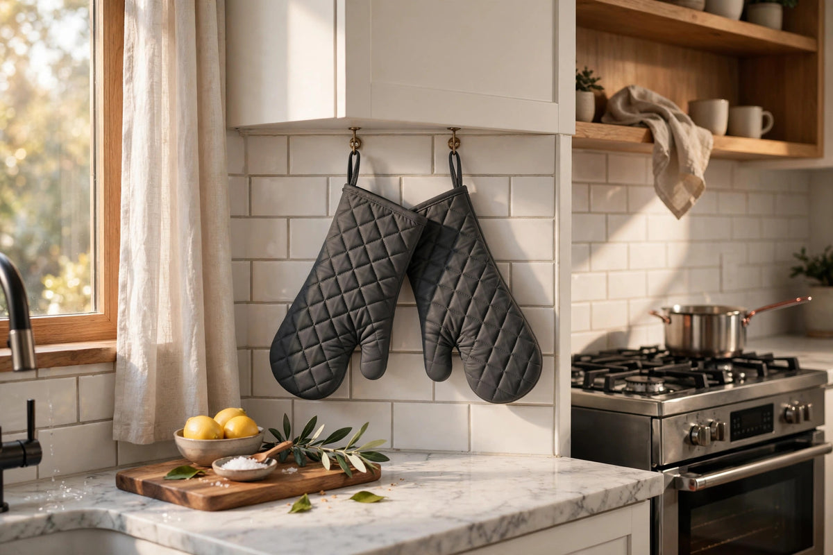 Heat-Resistant Silicone Oven Mitts - photo 3