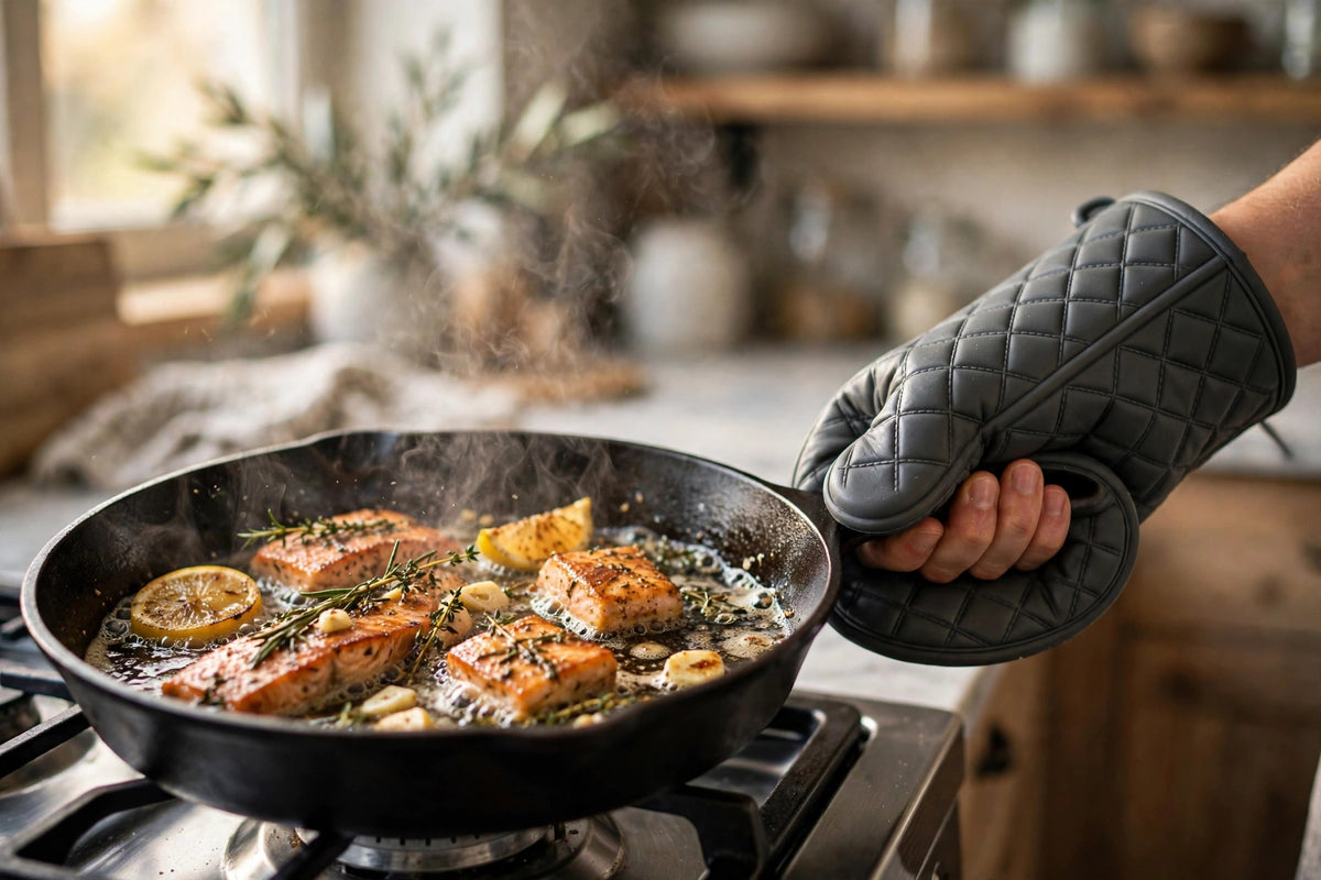Heat-Resistant Silicone Oven Mitts - photo 4
