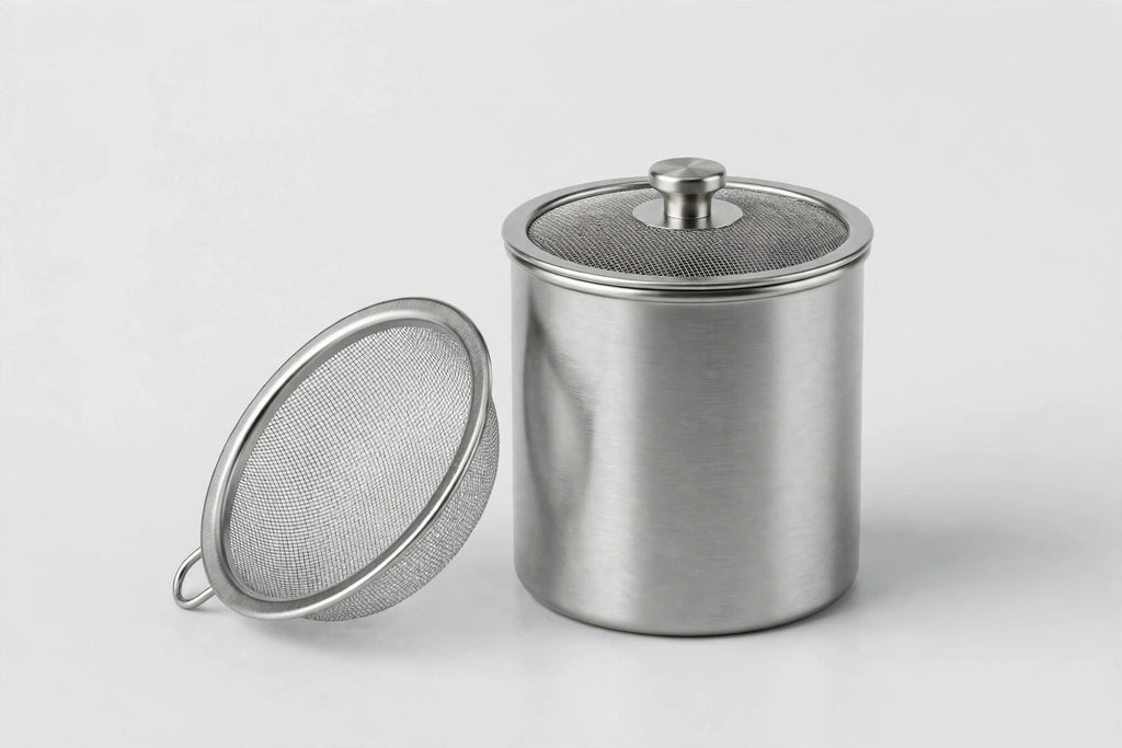 Bacon Grease Keeper with Fine-Mesh Strainer - photo 1