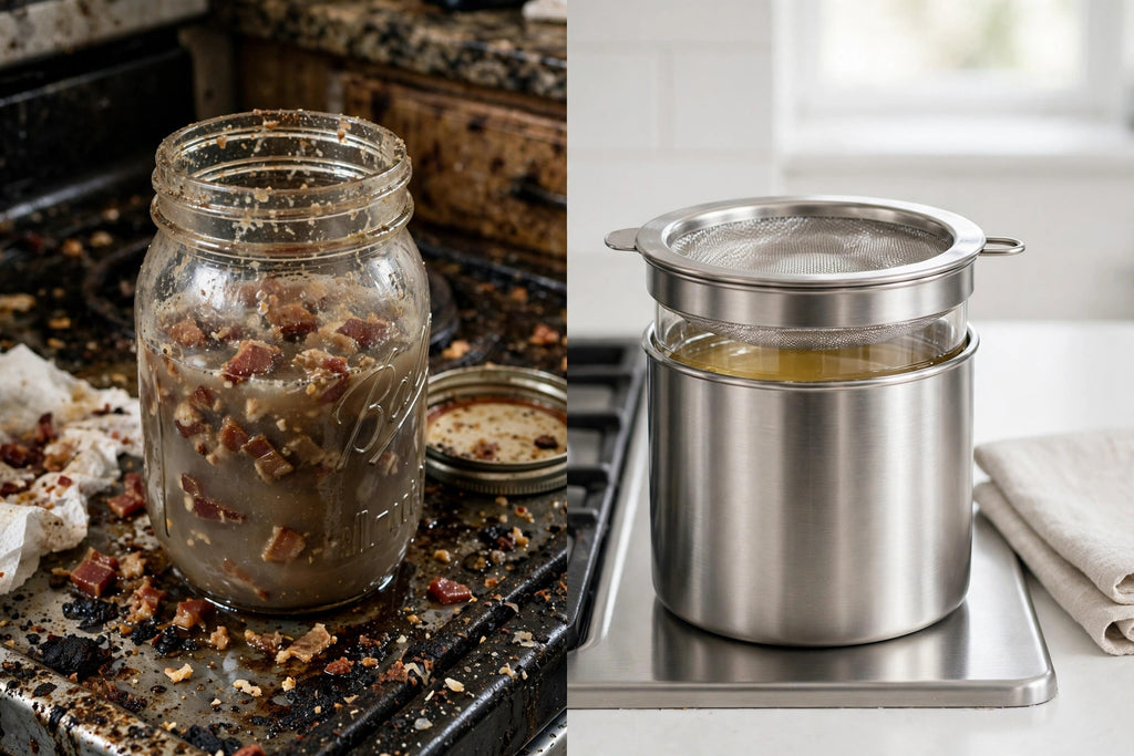 Bacon Grease Keeper with Fine-Mesh Strainer - photo 5