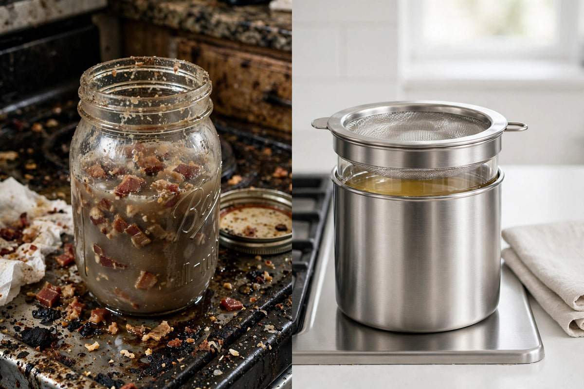 Bacon Grease Keeper with Fine-Mesh Strainer - photo 5