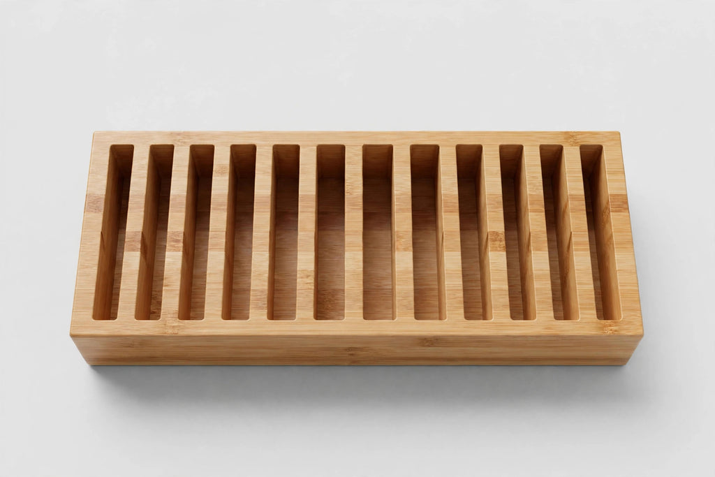 In-Drawer Bamboo Knife Organizer Dock - photo 1