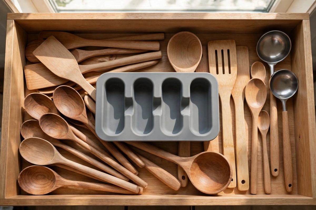 4-Slot Silicone Spoon Rest - photo 6
