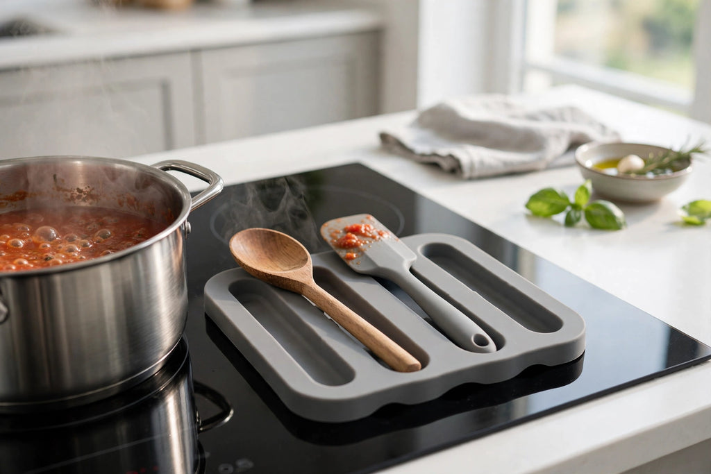4-Slot Silicone Spoon Rest - photo 2