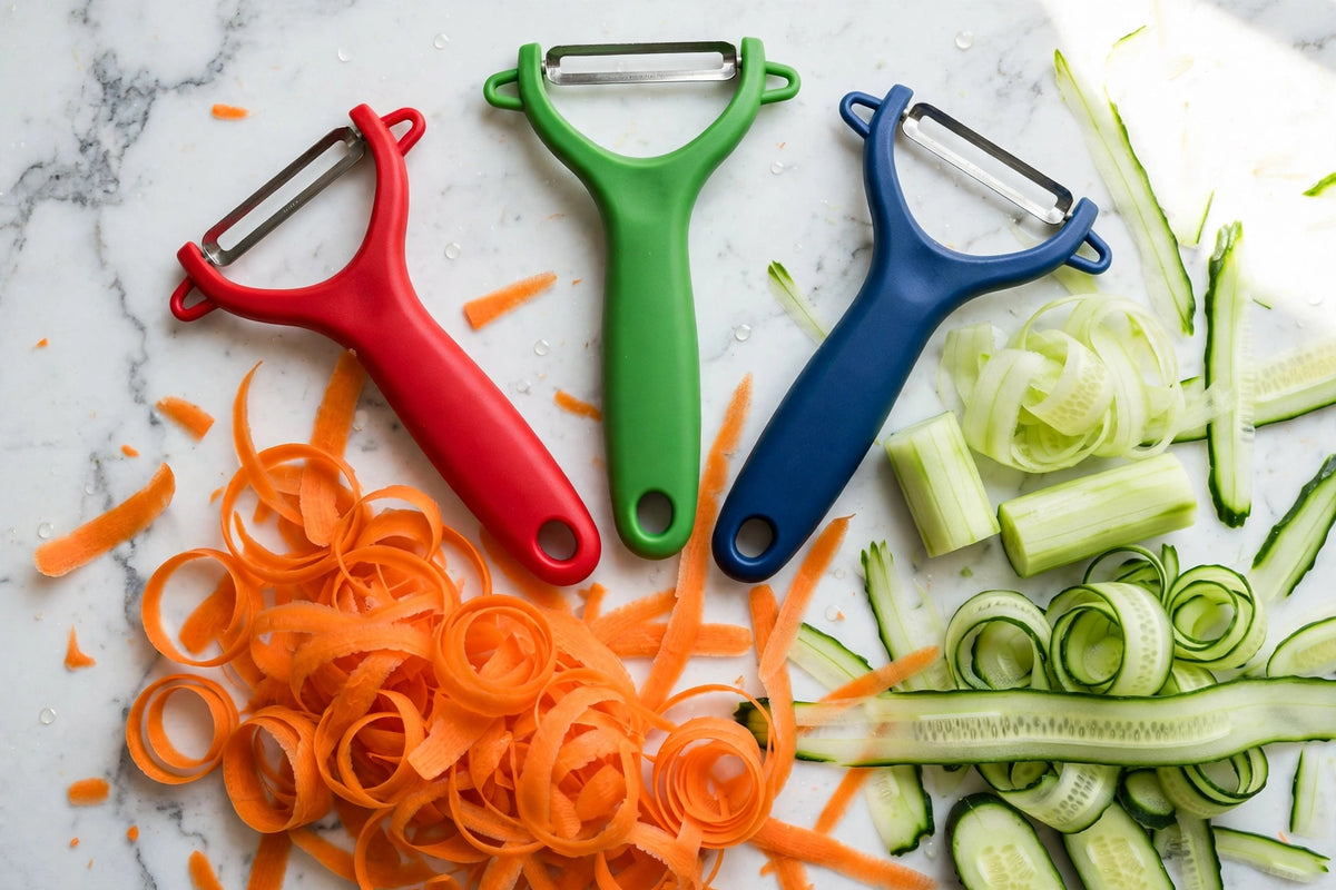 Y-Shaped Vegetable Peeler Set 3-Pack – Sharp Veggie & Julienne Peelers