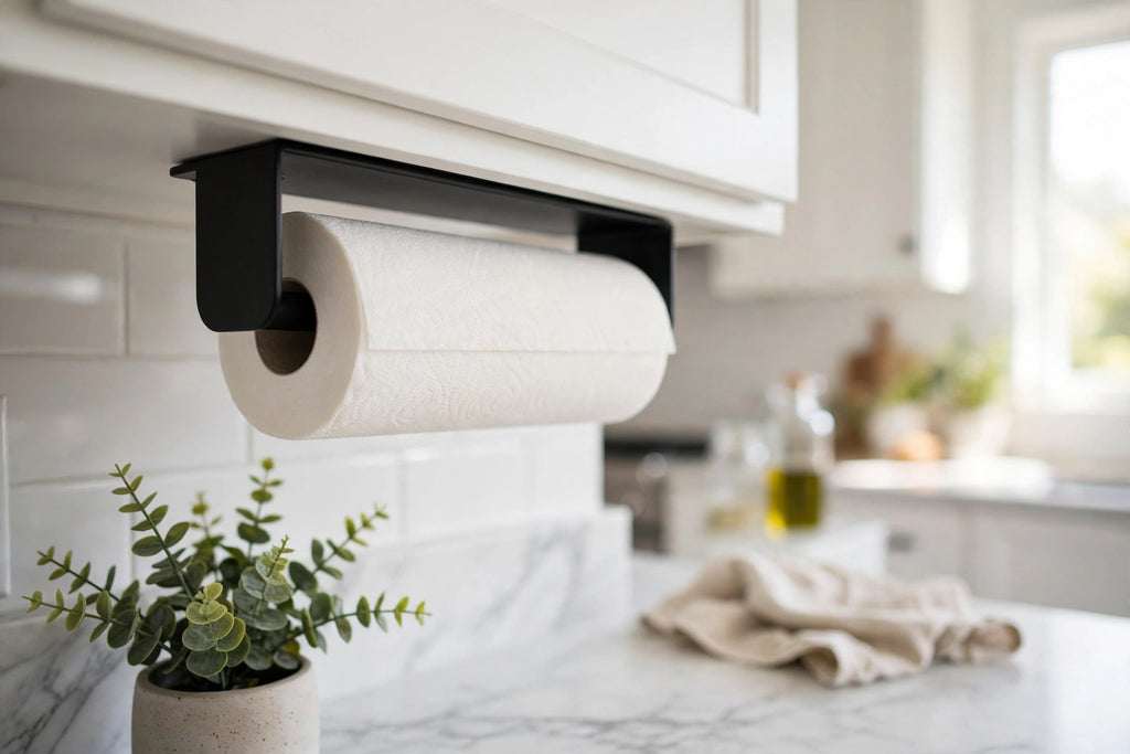 Self-Adhesive Under-Cabinet Paper Towel Holder – No-Drill