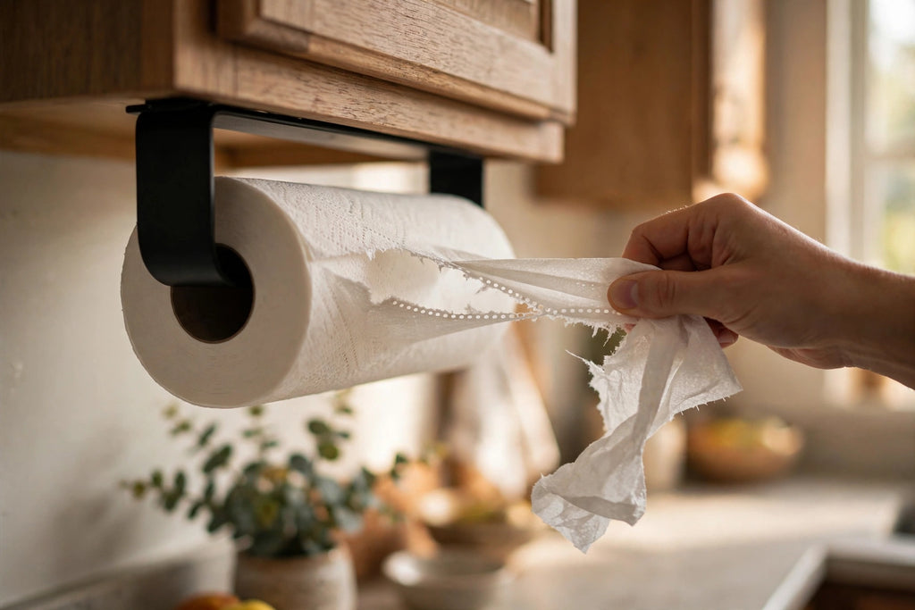 Self-Adhesive Under-Cabinet Paper Towel Holder – No-Drill