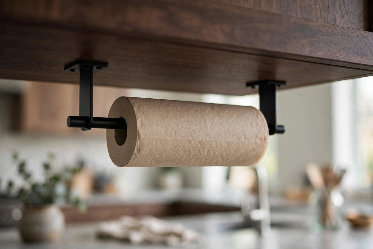 Self-Adhesive Under-Cabinet Paper Towel Holder – No-Drill