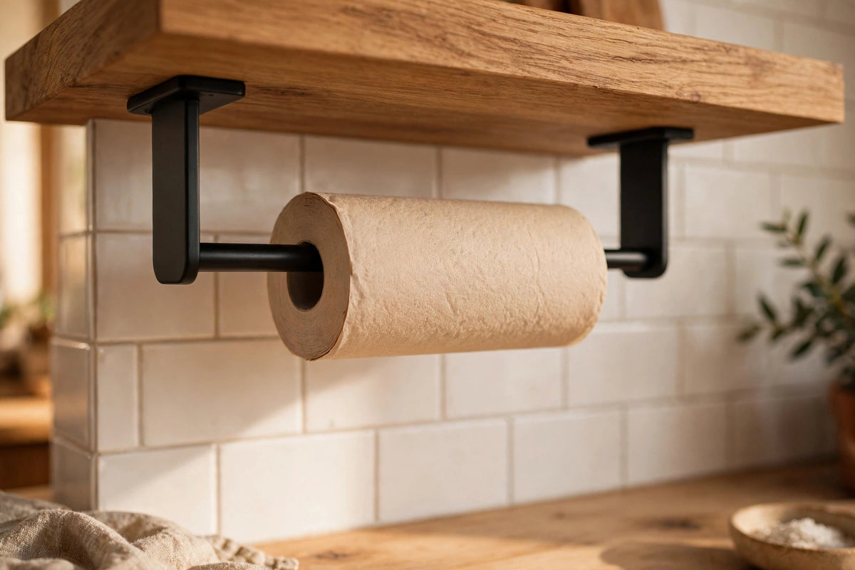 Self-Adhesive Under-Cabinet Paper Towel Holder – No-Drill
