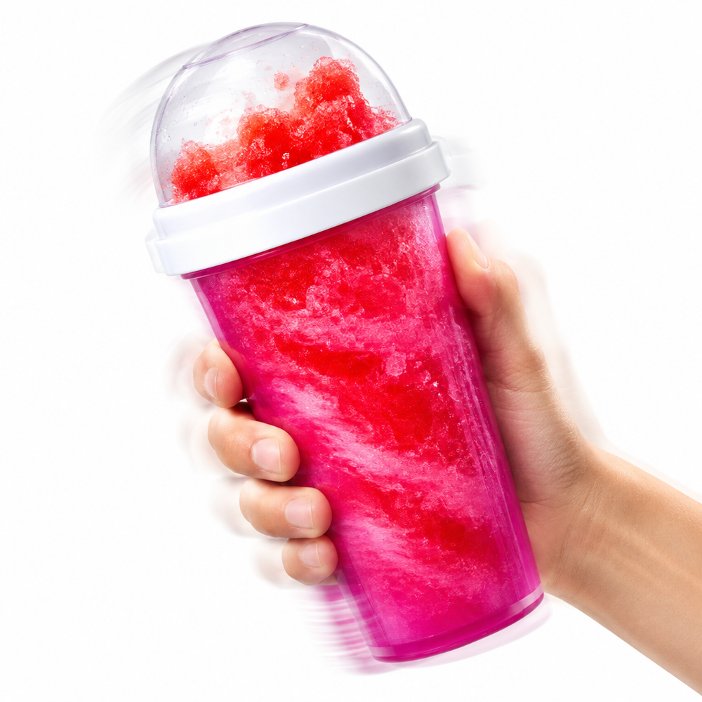 Shaking the slushie cup