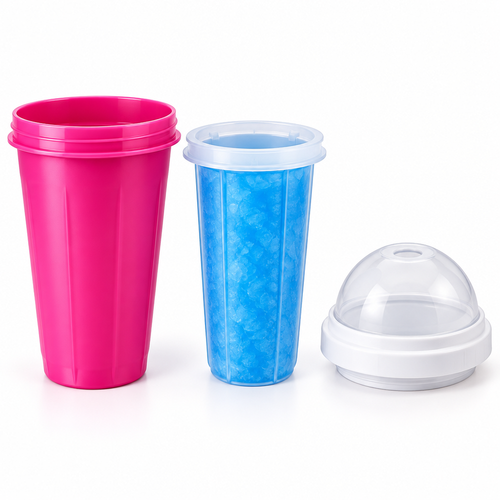 Slushie cup disassembled parts