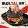 Smash, sear, serve infographic