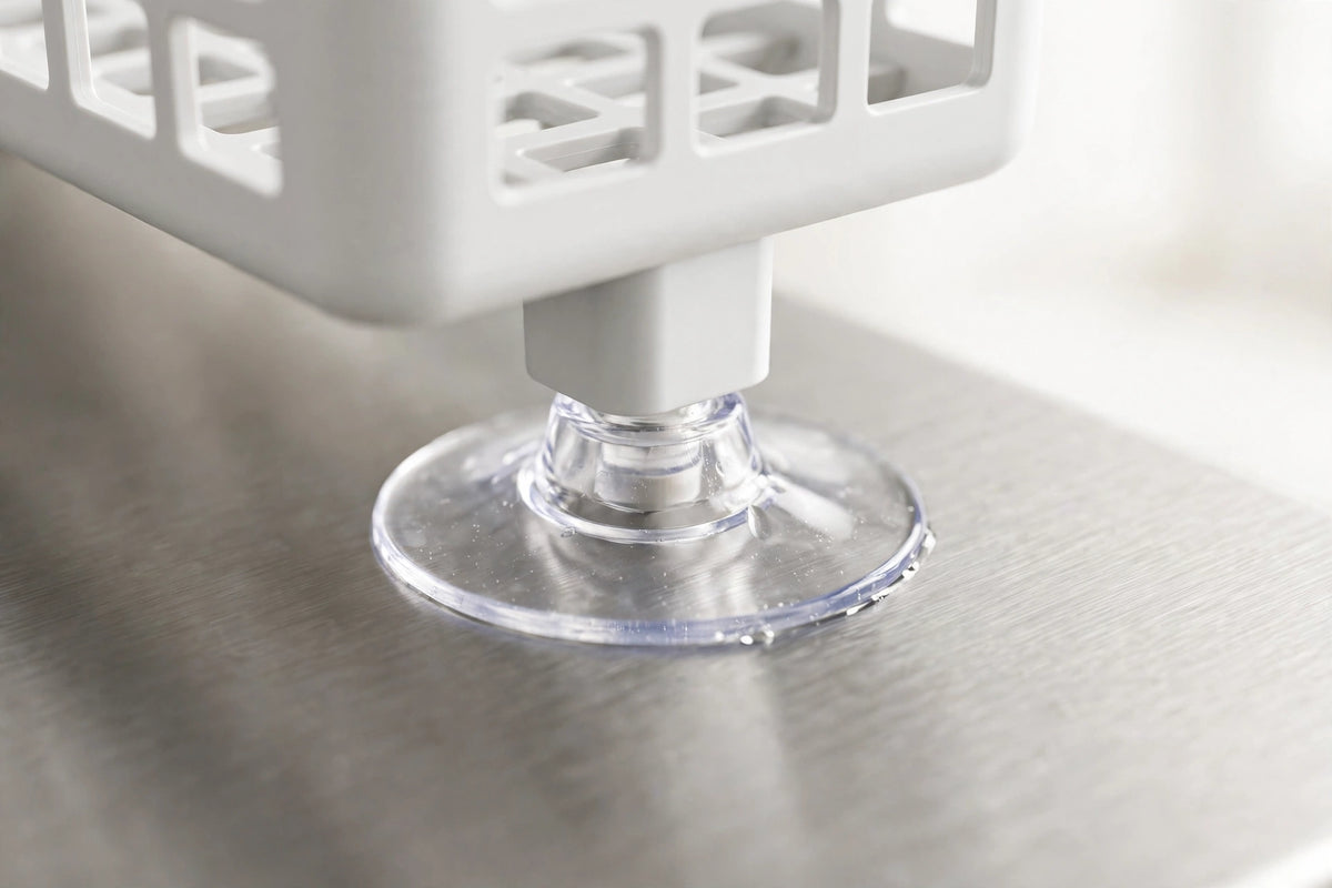 Sink Sponge Holder with Drain Tray – Suction Caddy Organizer