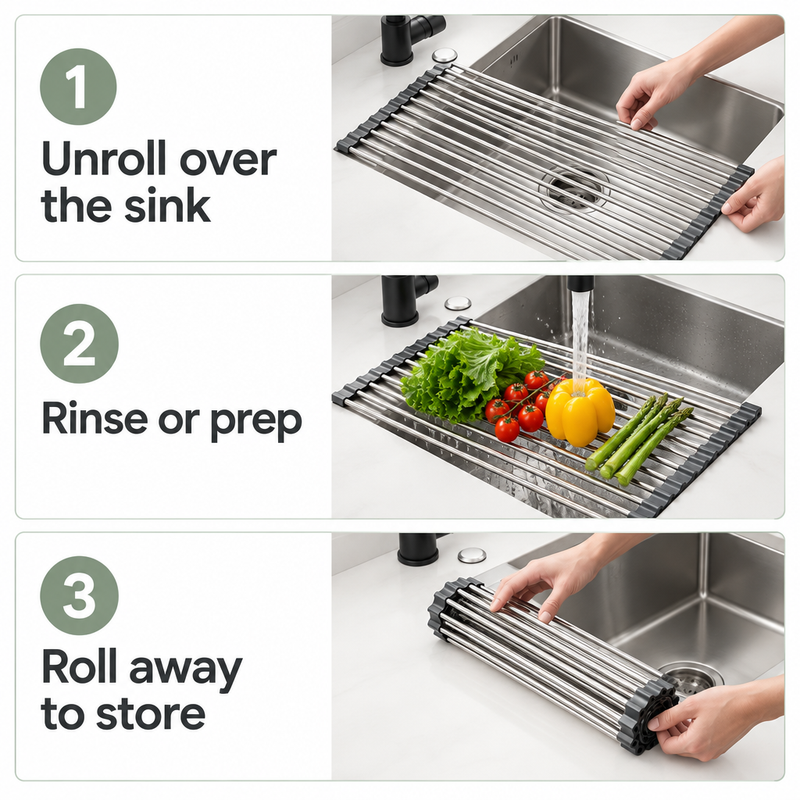 Three-step usage infographic
