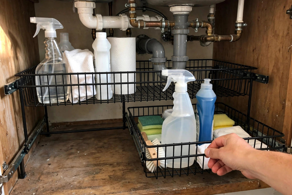 2-Tier Under-Sink Pull-Out Cabinet Organizer