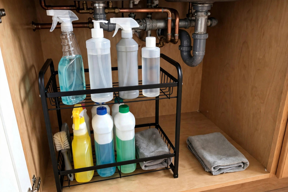 2-Tier Under-Sink Pull-Out Cabinet Organizer